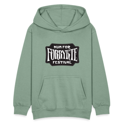 KFFF Logo Hoodie | KIDS - grågrøn