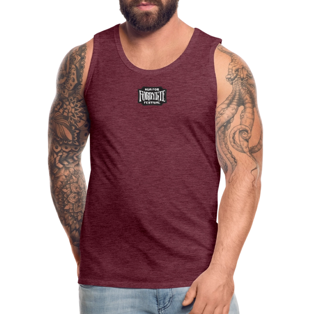 KFFF Logo Premium tanktop | Herre - bordeaux meleret