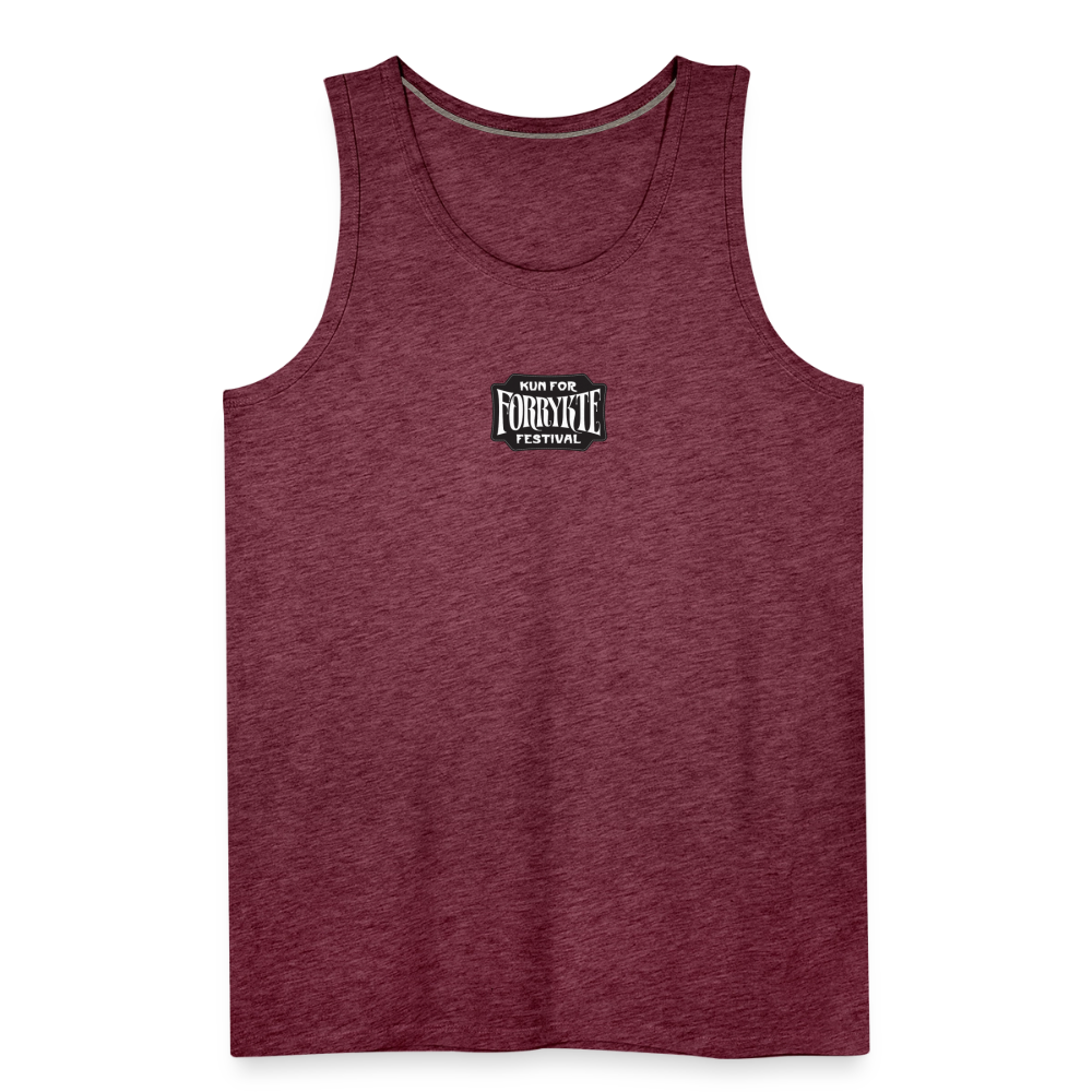 KFFF Logo Premium tanktop | Herre - bordeaux meleret
