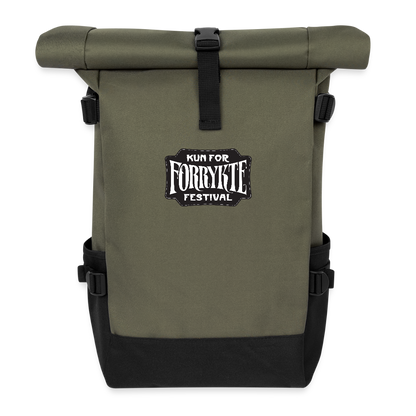 KFFF Logo Rolltop-rygsæk | Onesize - oliven/sort