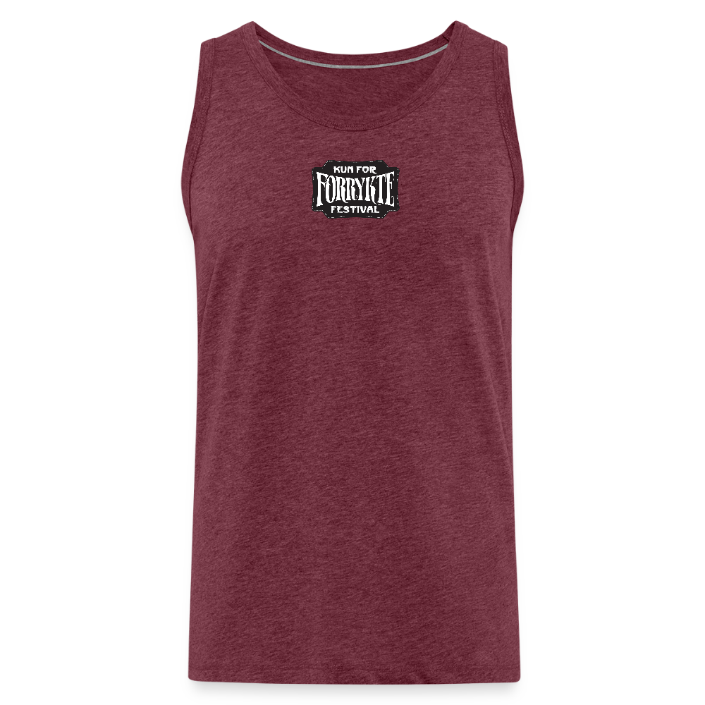 KFFF Logo Premium tanktop | Herre - bordeaux meleret