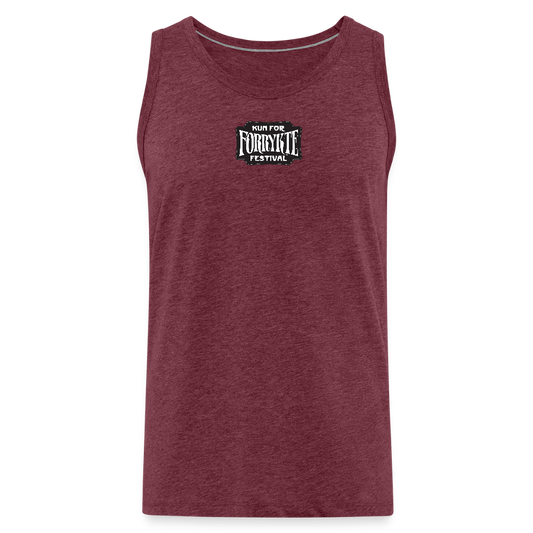 KFFF Logo Premium tanktop | Herre - bordeaux meleret