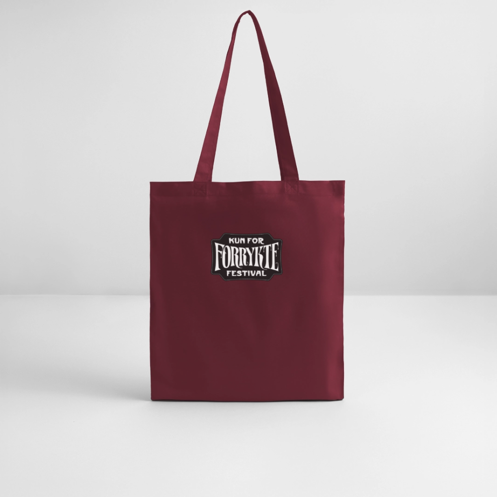 KFFF Logo Tote | Økologisk mulepose - burgunder-rød