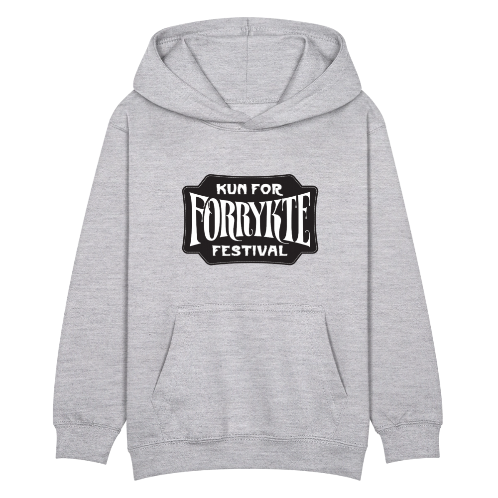 KFFF Logo Hoodie | KIDS - lysegrå meleret
