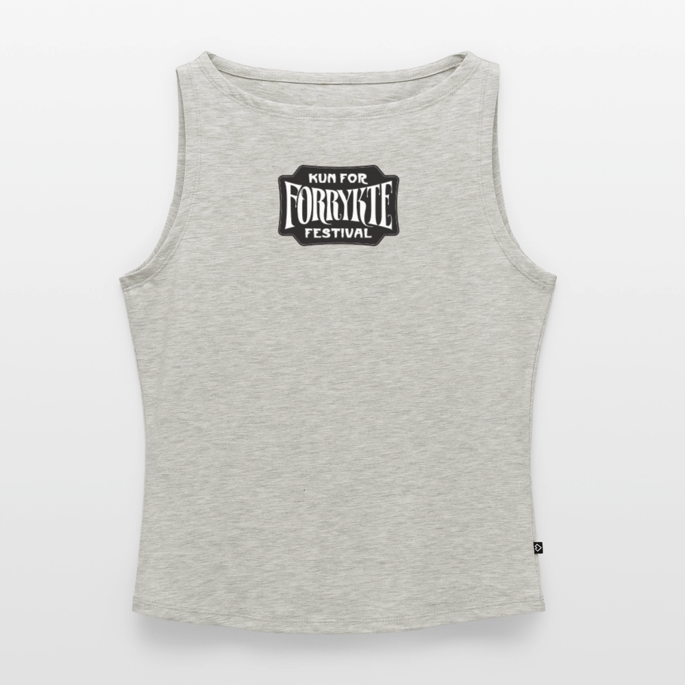 KFFF Logo Tank Crop Top | Kvinder - grå meleret