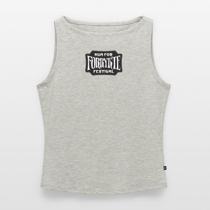 KFFF Logo Tank Crop Top | Kvinder - grå meleret