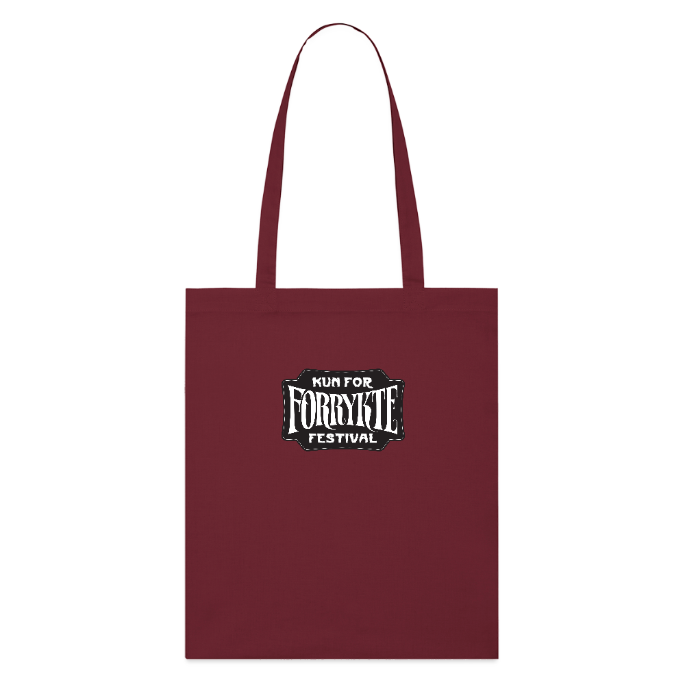 KFFF Logo Tote | Økologisk mulepose - burgunder-rød