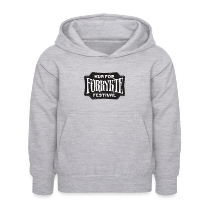 KFFF Logo Hoodie | KIDS - lysegrå meleret