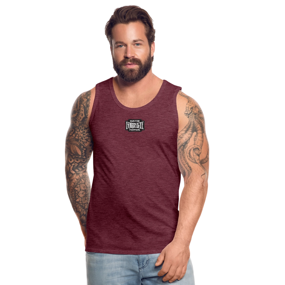 KFFF Logo Premium tanktop | Herre - bordeaux meleret