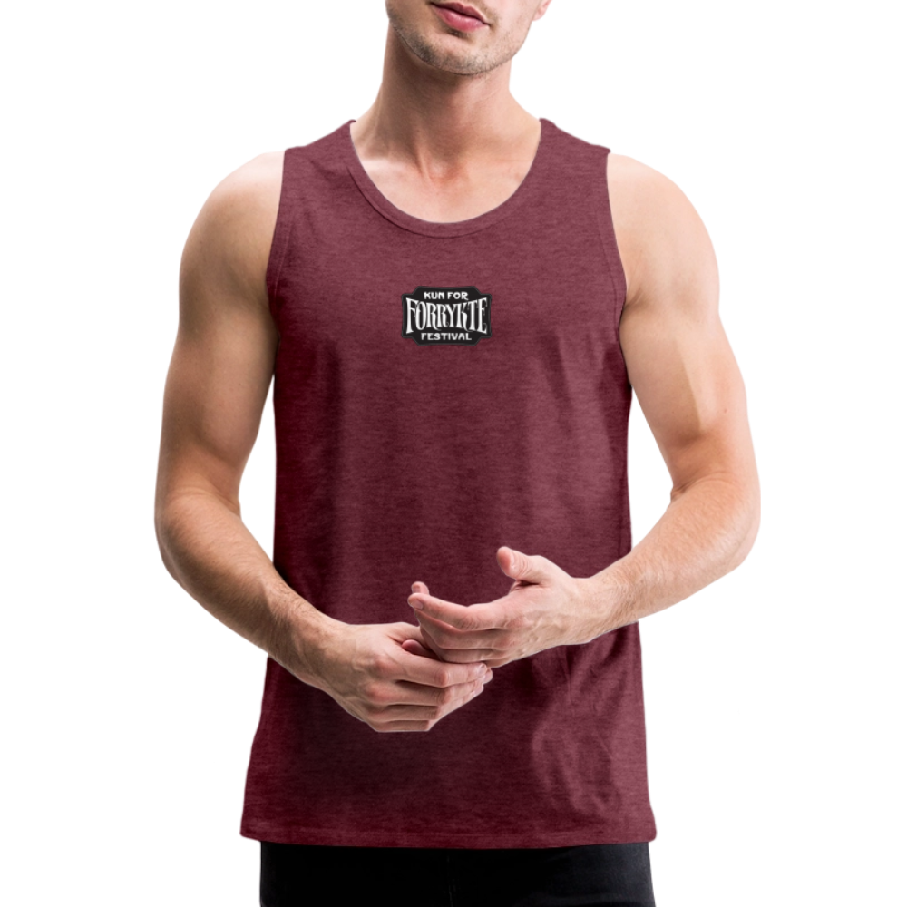 KFFF Logo Premium tanktop | Herre - bordeaux meleret
