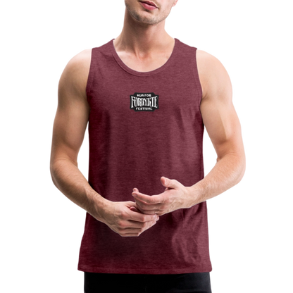 KFFF Logo Premium tanktop | Herre - bordeaux meleret