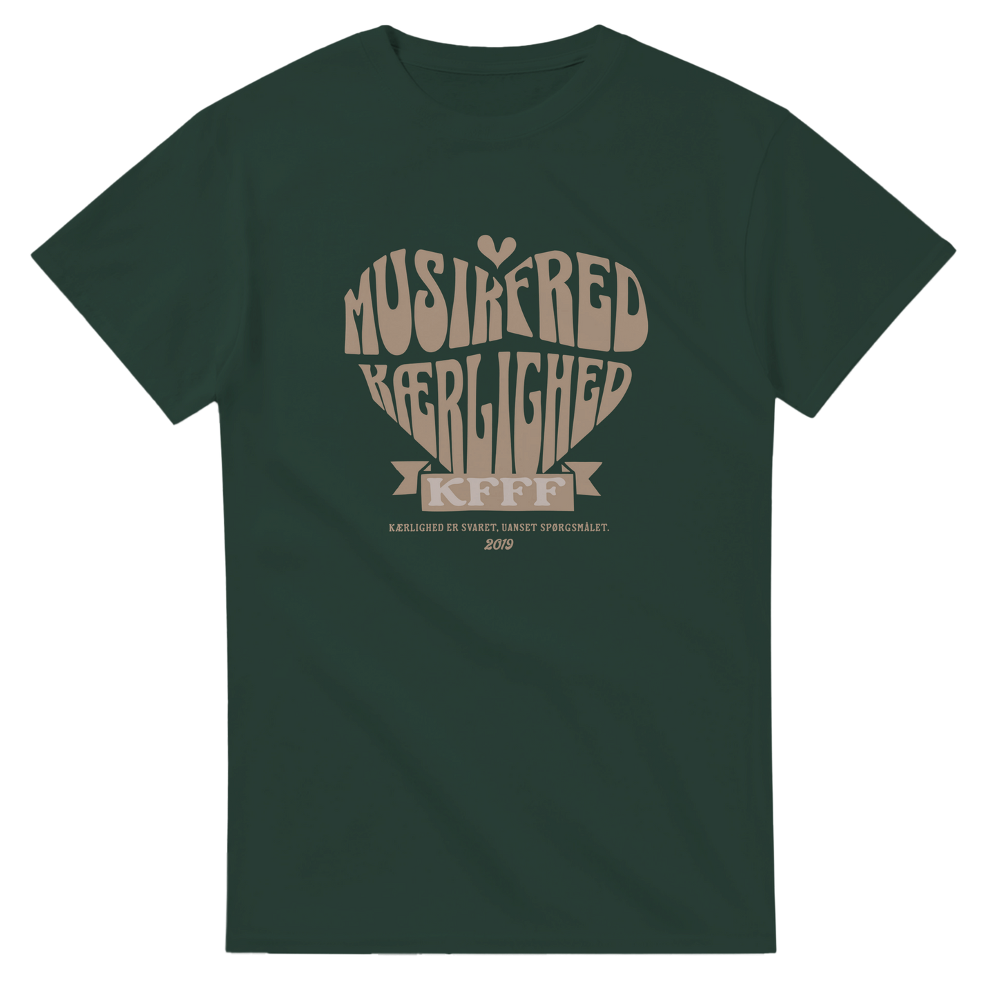 musik fred kærlighed t-shirt kun for forrykte festival